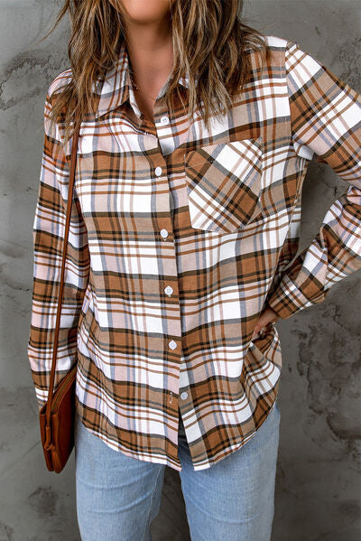 Plaid Button Up Long Sleeve Shirt