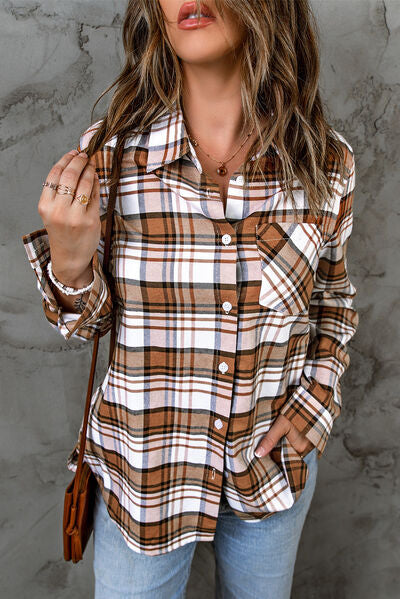 Plaid Button Up Long Sleeve Shirt