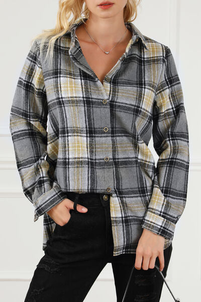 Plaid Button Up Long Sleeve Shirt